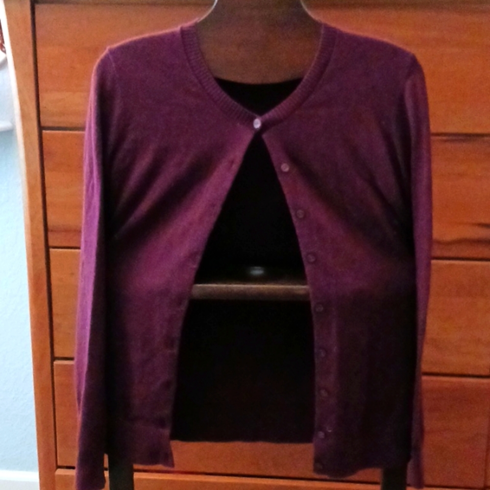 Gap burgundy button up sweater